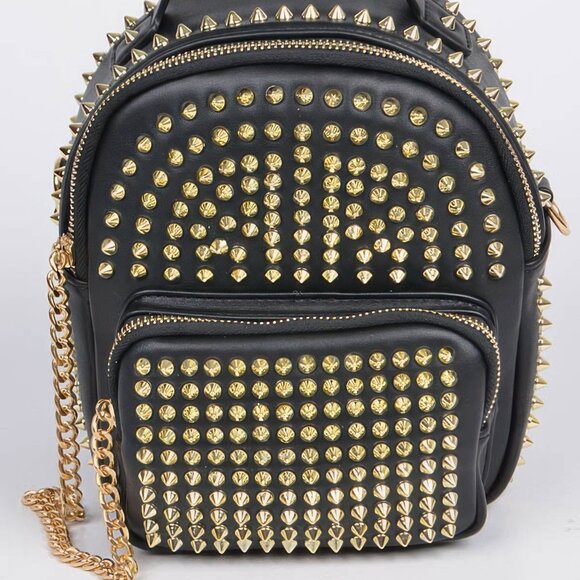Studded Backpack With Chain Zippier main image 4